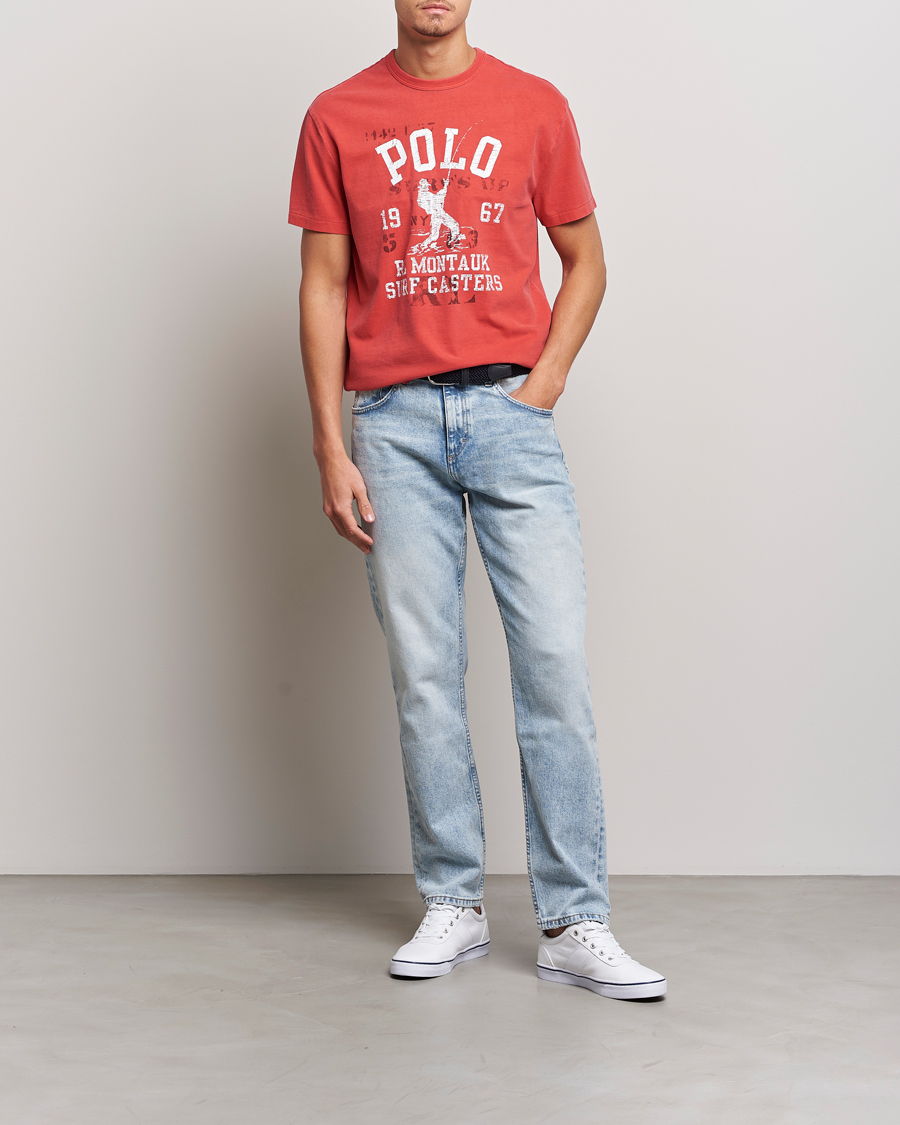 Uomini | T-shirt | Polo Ralph Lauren | Graphic Logo Jerset Crew Neck T-Shirt Evening Red