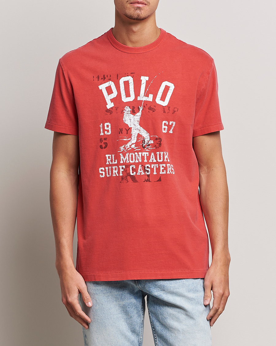 Uomini | T-shirt | Polo Ralph Lauren | Graphic Logo Jerset Crew Neck T-Shirt Evening Red