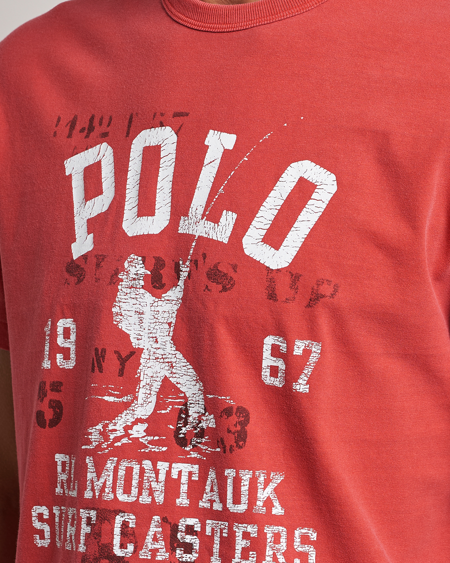 Uomini | T-shirt | Polo Ralph Lauren | Graphic Logo Jerset Crew Neck T-Shirt Evening Red
