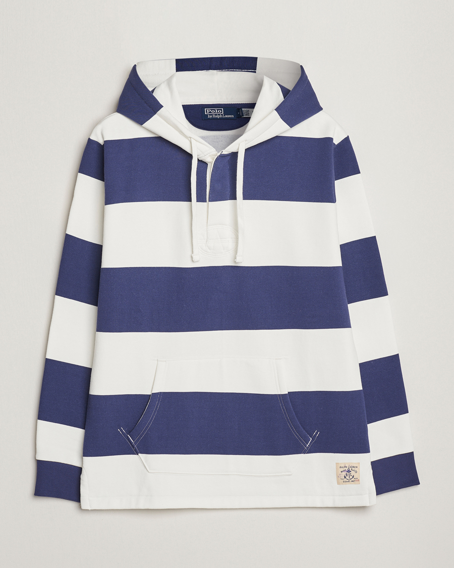 Uomini | Maglieria | Polo Ralph Lauren | Jersey Blockstriped Hoodie Boat Navy/White