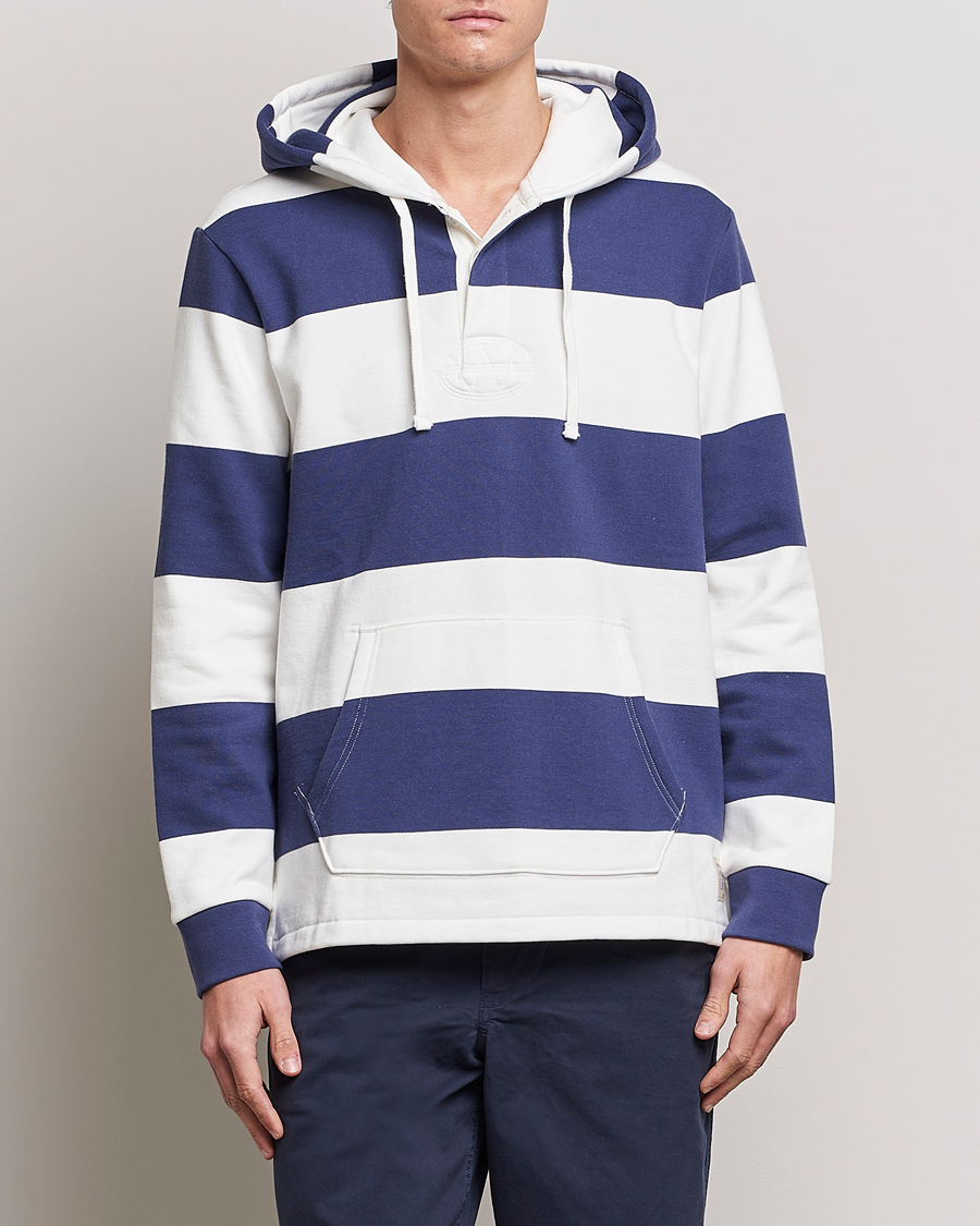 Uomini | Maglieria | Polo Ralph Lauren | Jersey Blockstriped Hoodie Boat Navy/White