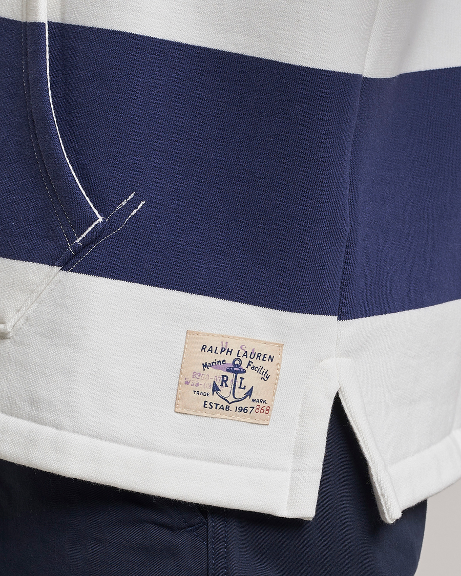 Uomini | Maglieria | Polo Ralph Lauren | Jersey Blockstriped Hoodie Boat Navy/White