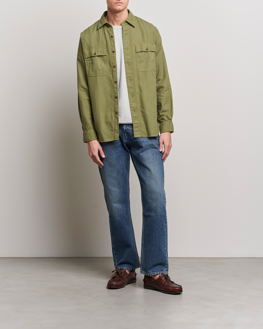 Uomini | Camicie | Polo Ralph Lauren | Cotton Overshirt Sage Olive