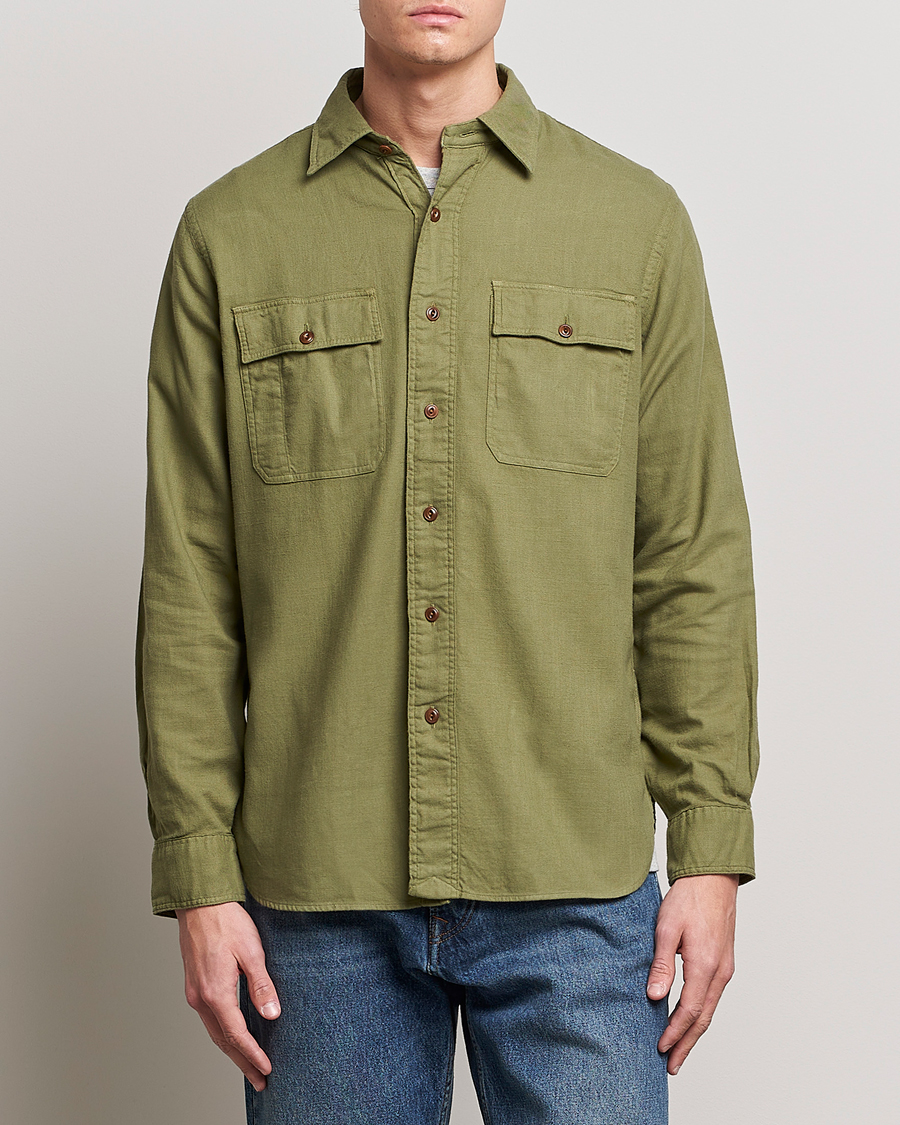 Uomini | Camicie | Polo Ralph Lauren | Cotton Overshirt Sage Olive