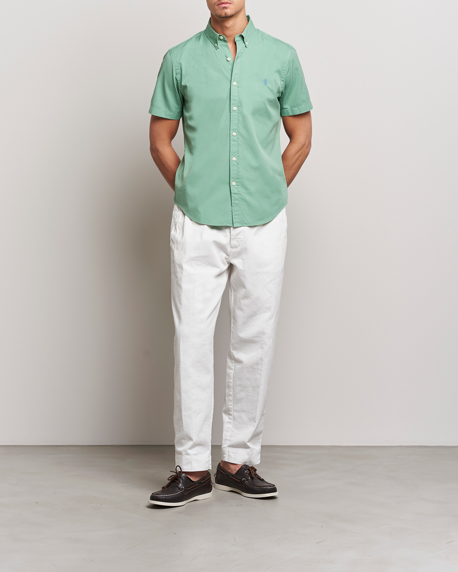 Uomini | Camicie | Polo Ralph Lauren | Twill Short Sleeve Shirt Faded Mint