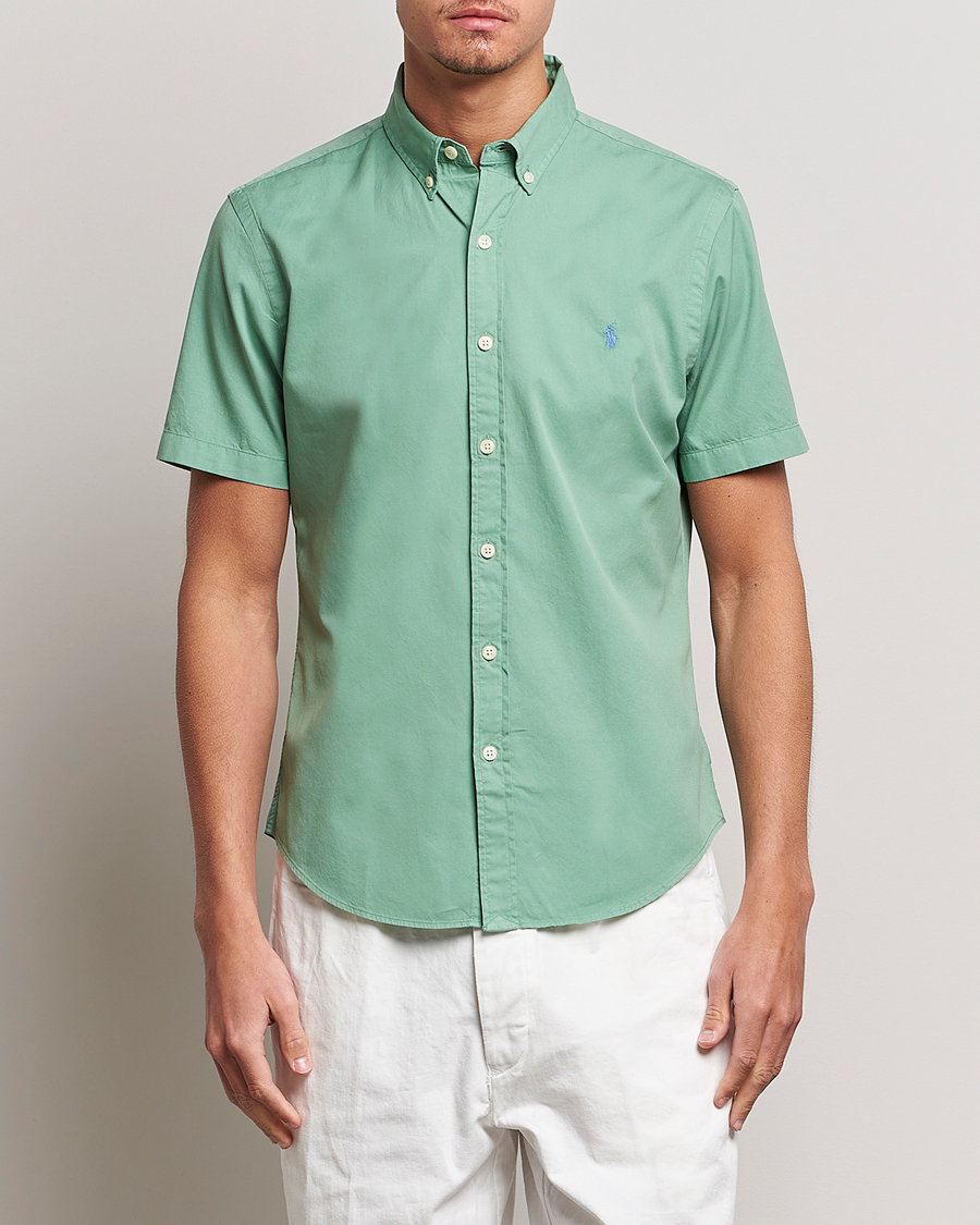 Uomini | Camicie | Polo Ralph Lauren | Twill Short Sleeve Shirt Faded Mint