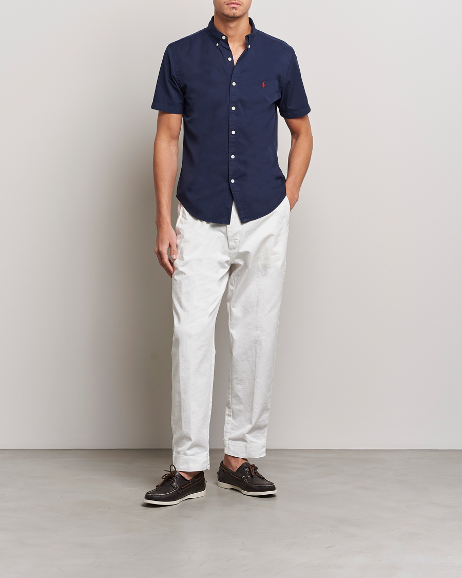 Uomini | Camicie | Polo Ralph Lauren | Twill Short Sleeve Shirt Newport Navy