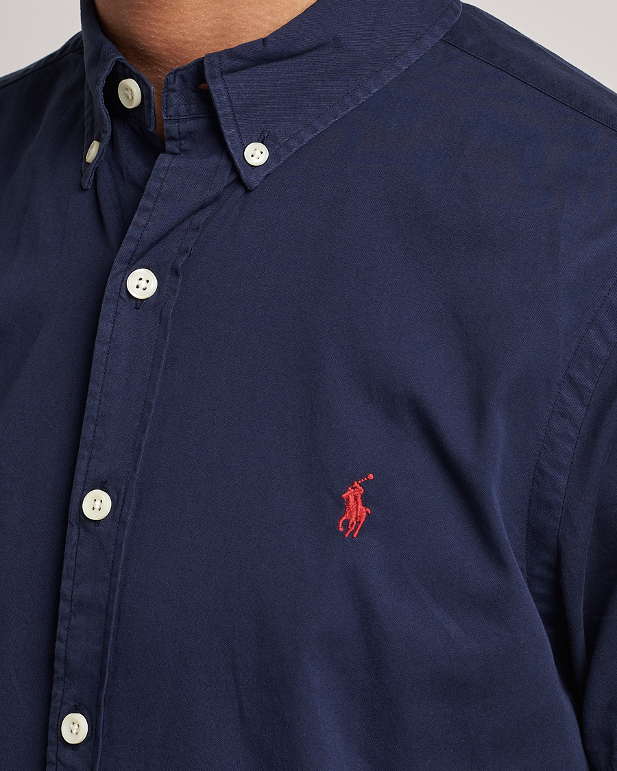 Uomini | Camicie | Polo Ralph Lauren | Twill Short Sleeve Shirt Newport Navy