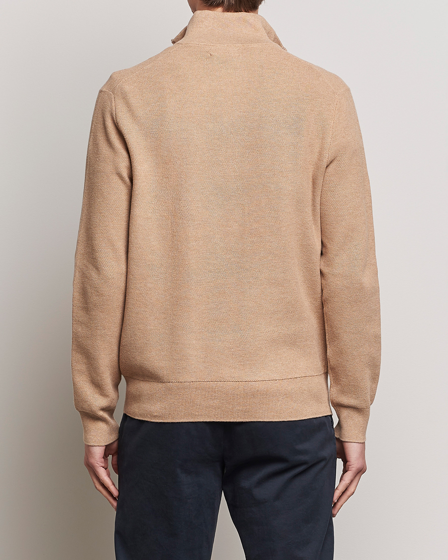 Uomini | Maglieria | Polo Ralph Lauren | Textured Half-Zip Camel Melange