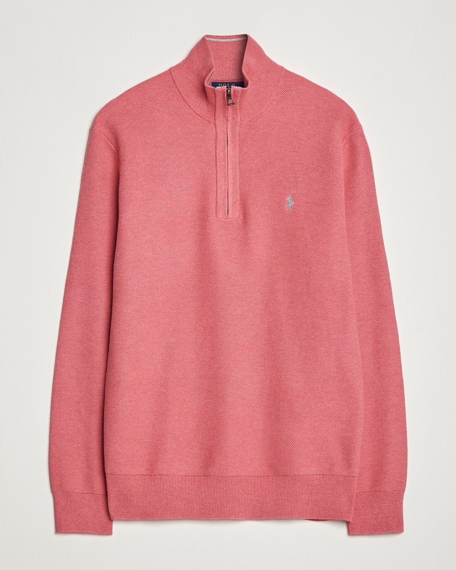 Uomini | Maglieria | Polo Ralph Lauren | Textured Half-Zip Red Sky Heather