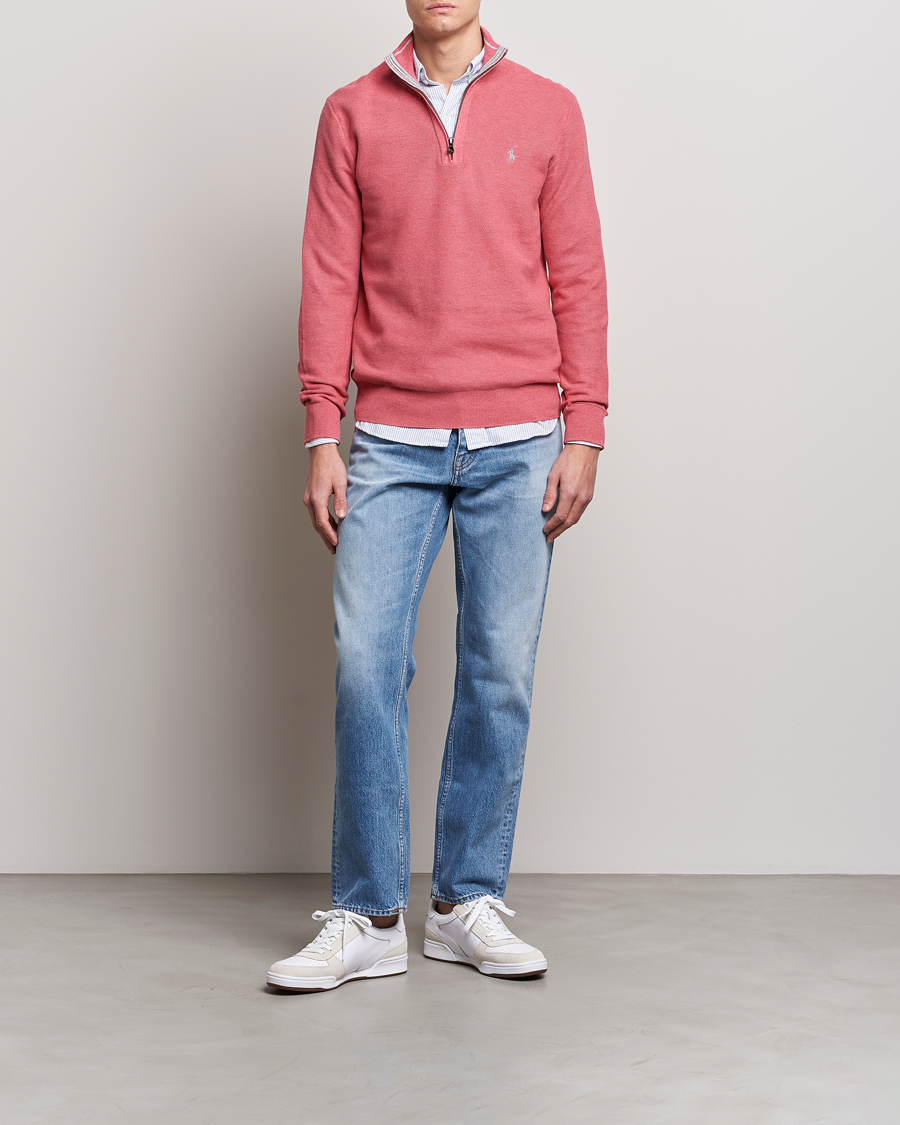 Uomini | Maglieria | Polo Ralph Lauren | Textured Half-Zip Red Sky Heather