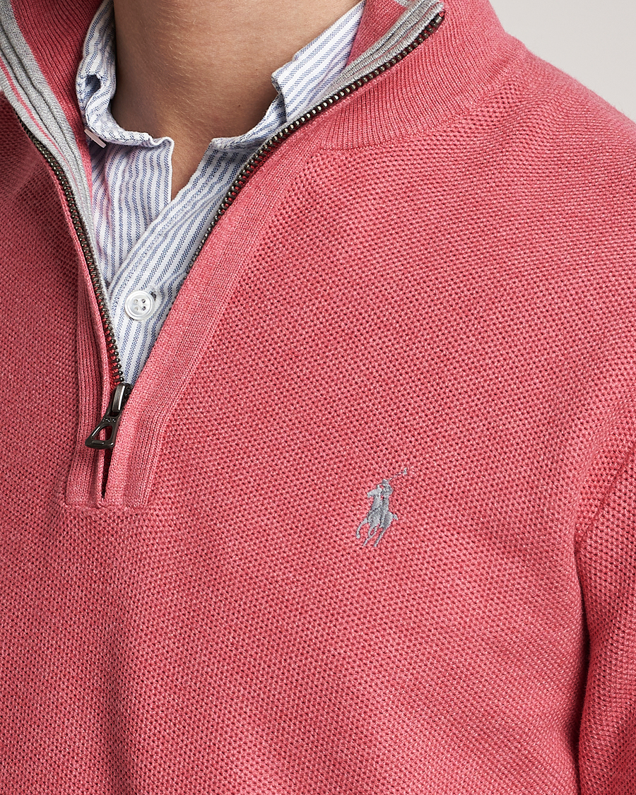 Uomini | Maglieria | Polo Ralph Lauren | Textured Half-Zip Red Sky Heather