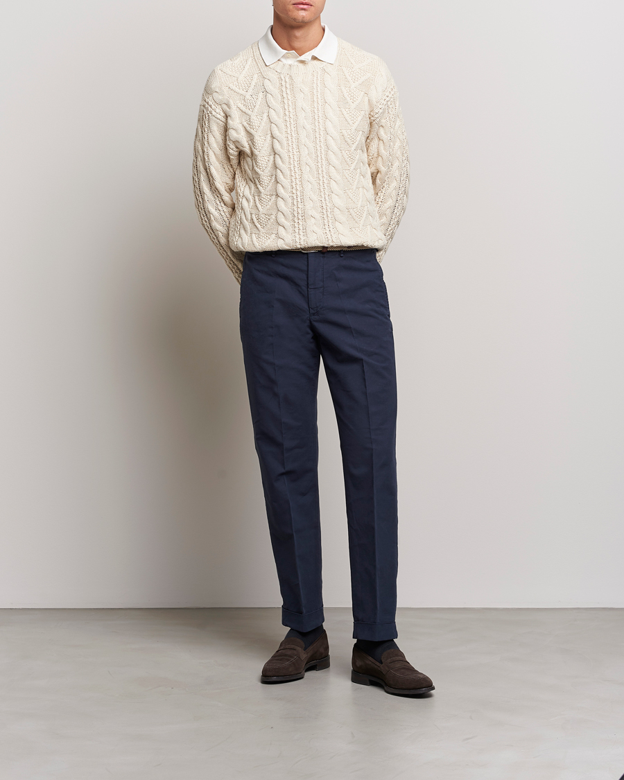 Uomini | Maglieria | Polo Ralph Lauren | Knitted Fishermen Sweater Cream
