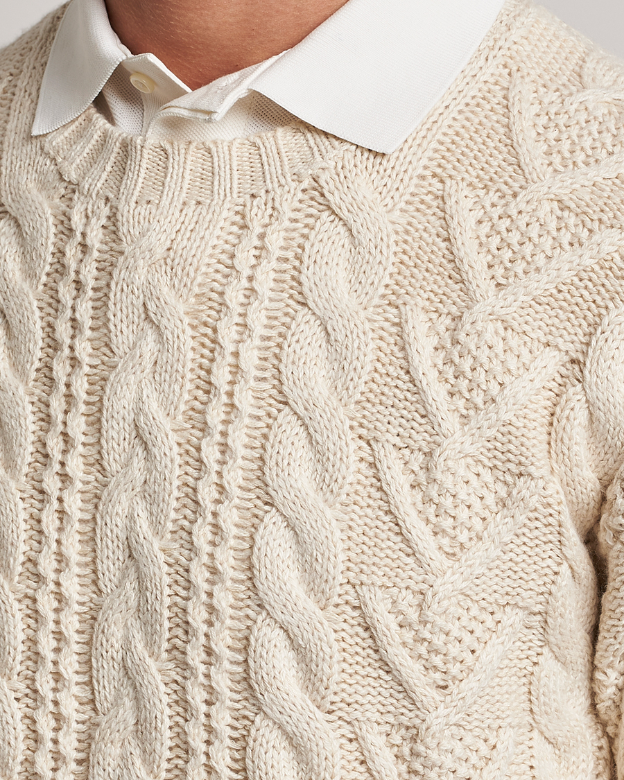 Uomini | Maglieria | Polo Ralph Lauren | Knitted Fishermen Sweater Cream