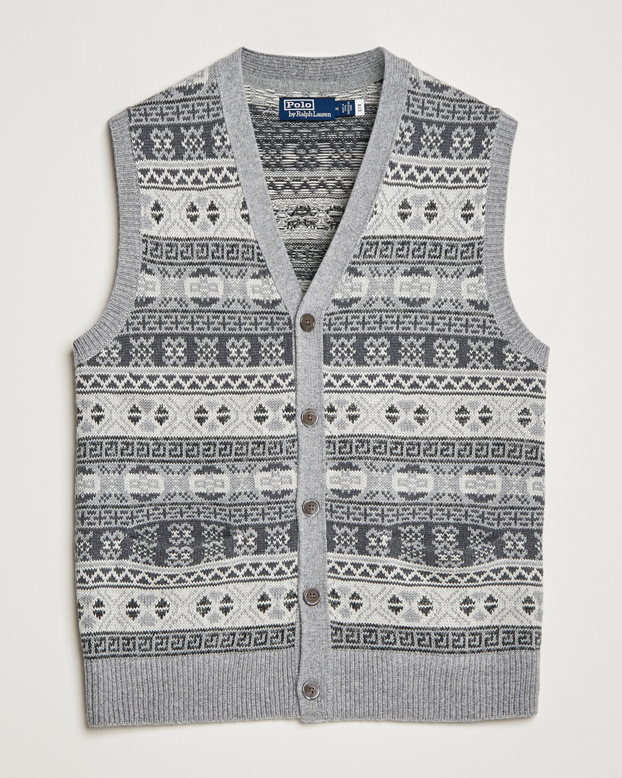 Uomini | Maglieria | Polo Ralph Lauren | Knitted Fairisle Vest Grey