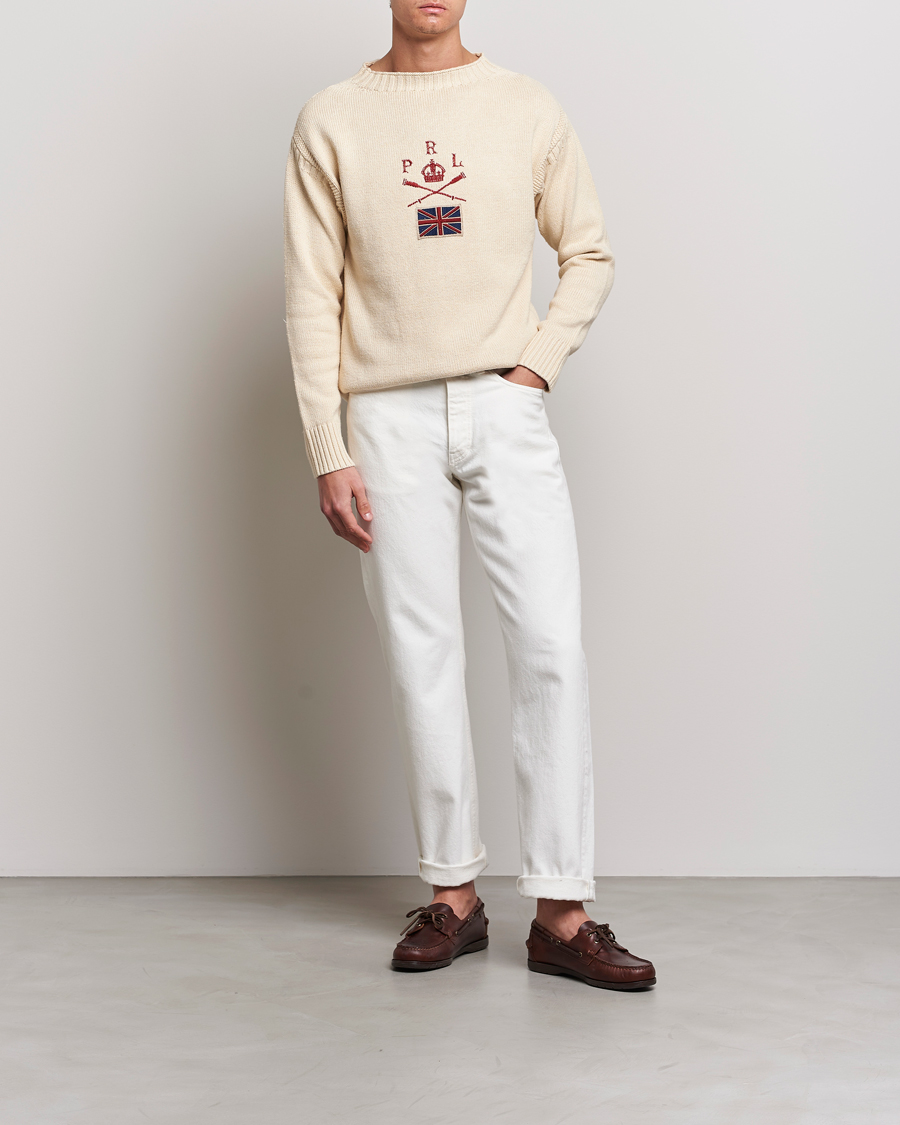Uomini | Maglieria | Polo Ralph Lauren | Knitted Anchor Sweater Cream