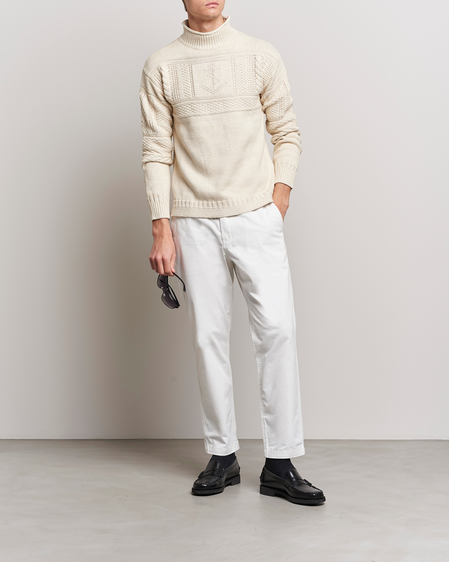 Uomini | Maglieria | Polo Ralph Lauren | Knitted Fishermen Sweater Cream