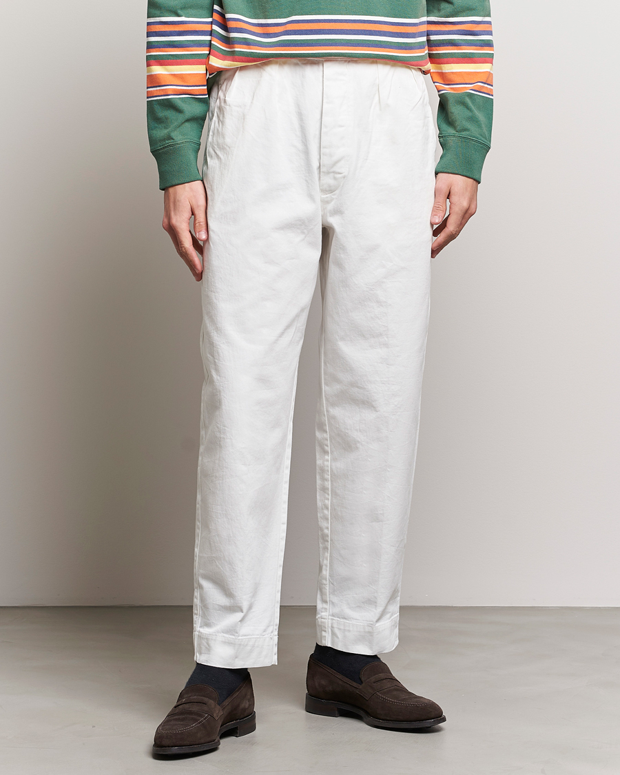 Uomini | Pantaloni | Polo Ralph Lauren | Rustic Twill Officer Trousers Deckwash White