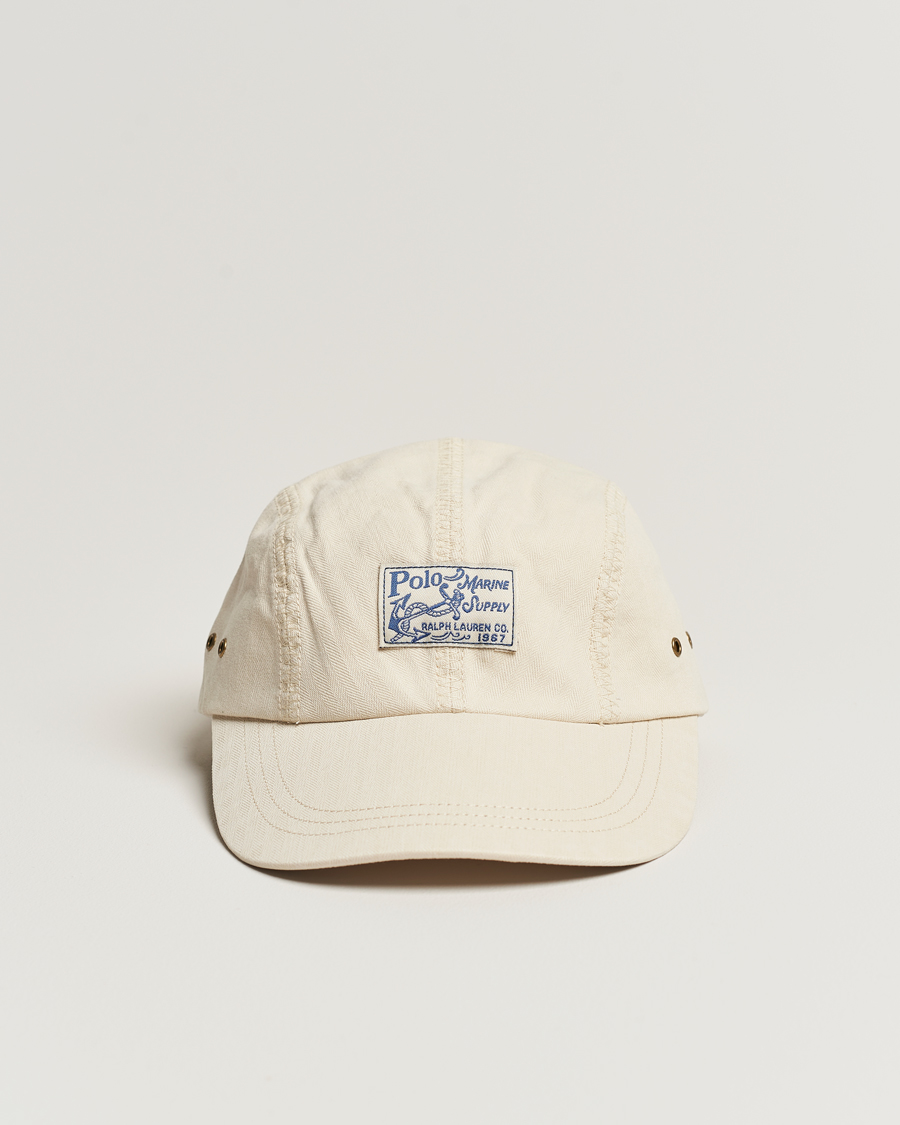 Uomini | Polo Ralph Lauren 4 Panel Herringbone Twill Cap English Cream | Polo Ralph Lauren | 4 Panel Herringbone Twill Cap English Cream