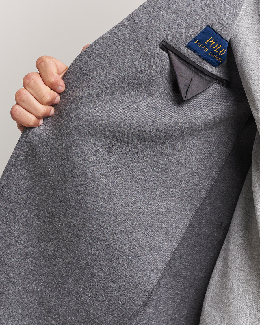 Uomini | Blazers | Polo Ralph Lauren | Double Knit Jersey Blazer Medium Grey Heather