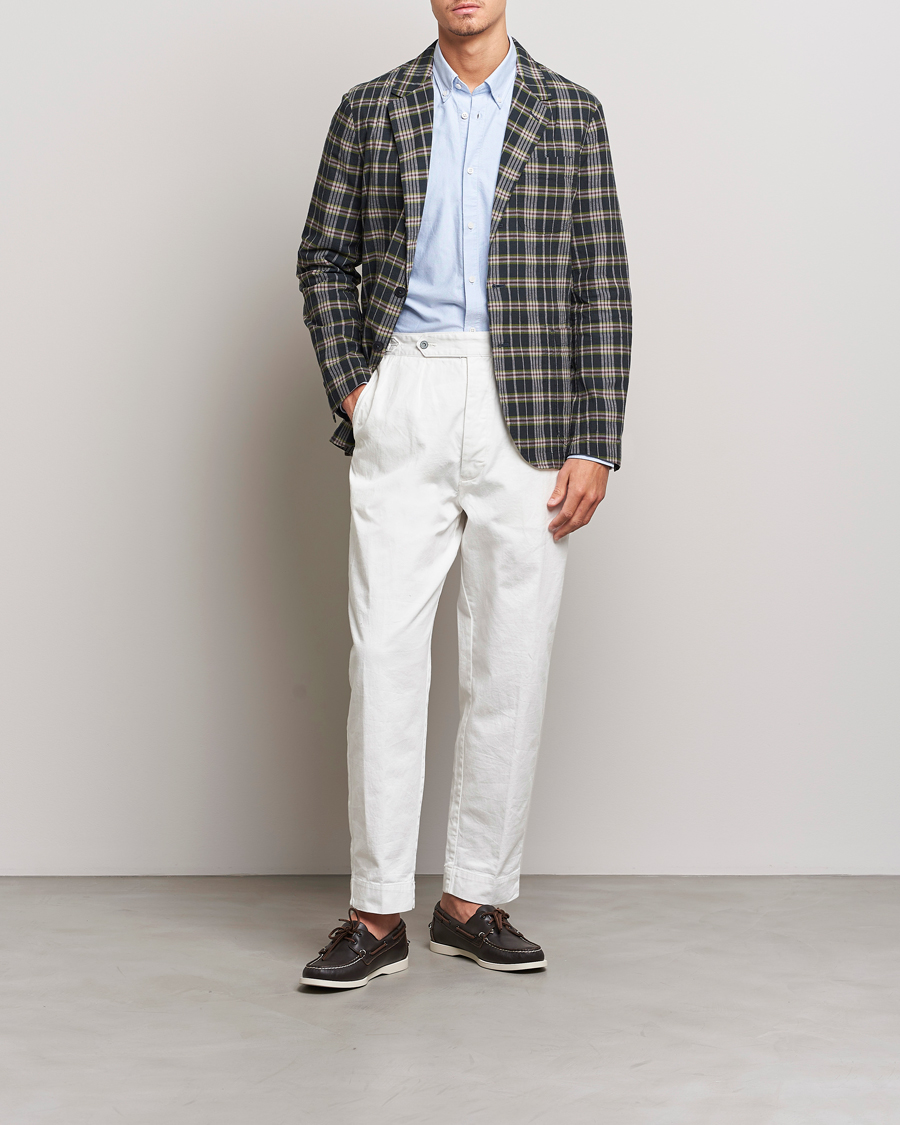 Uomini | Blazers | Polo Ralph Lauren | Cotton Madras Checked Blazer Navy/Olive/Burgundy