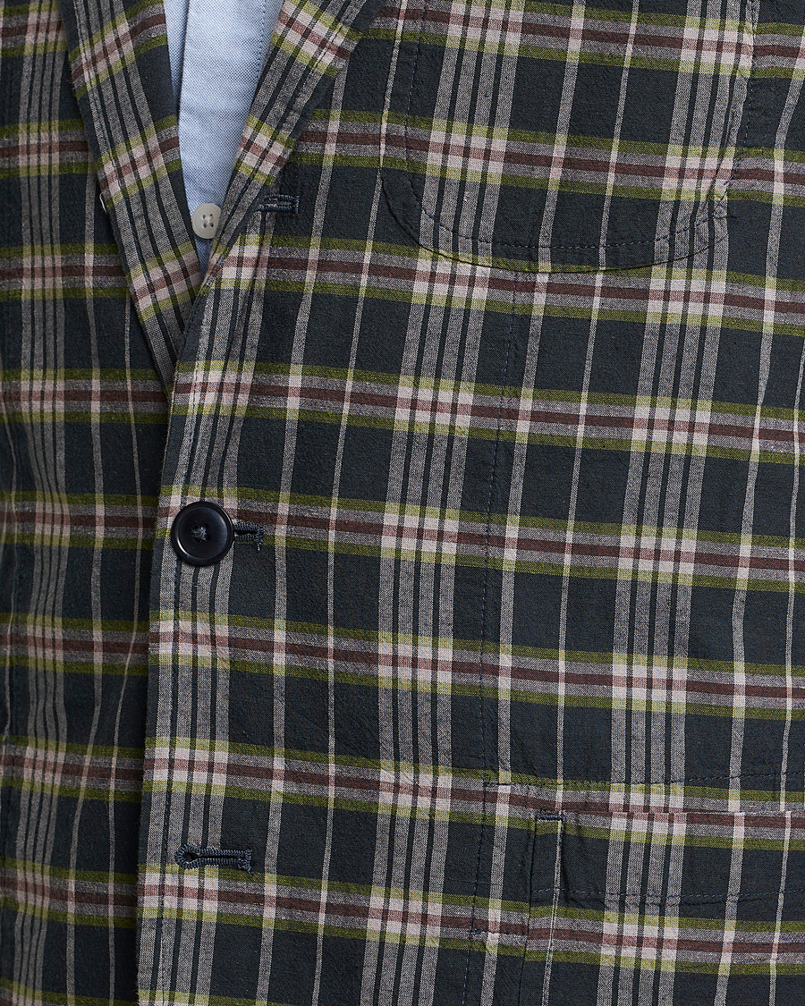 Uomini | Blazers | Polo Ralph Lauren | Cotton Madras Checked Blazer Navy/Olive/Burgundy