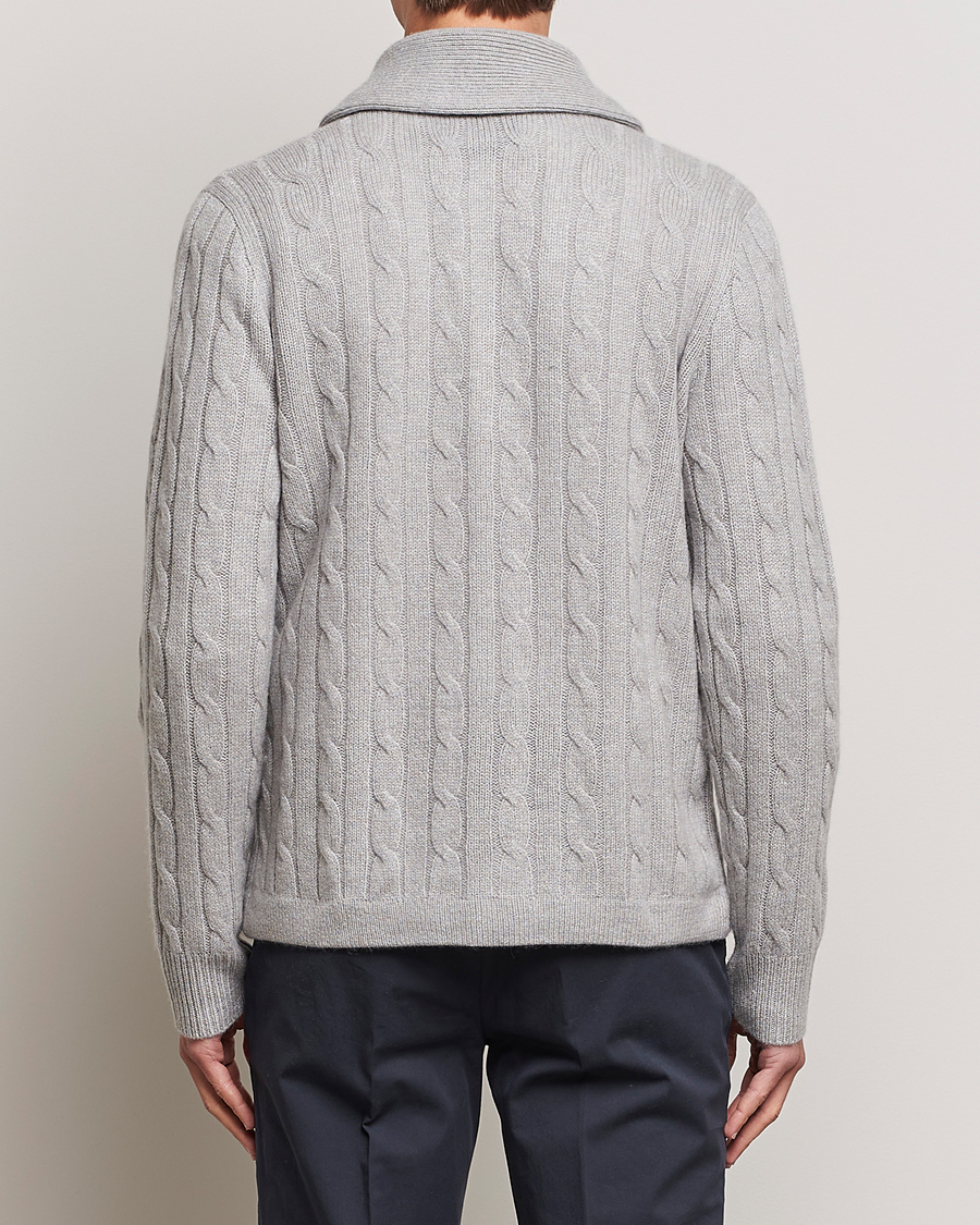 Uomini | Maglieria | Polo Ralph Lauren | Cashmere Cable Shawl Collar Cardigan Grey Heather