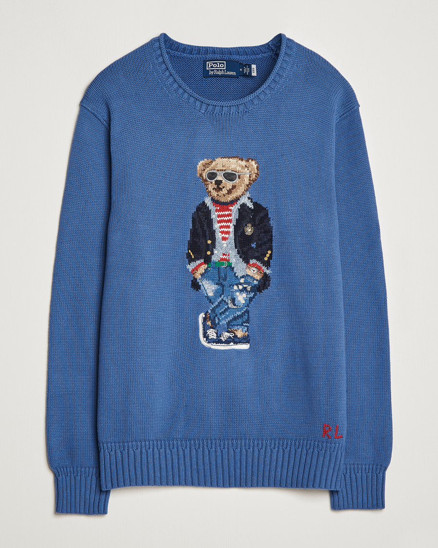 Uomini | Maglieria | Polo Ralph Lauren | Cotton Knitted Bear Sweater Blue Haven