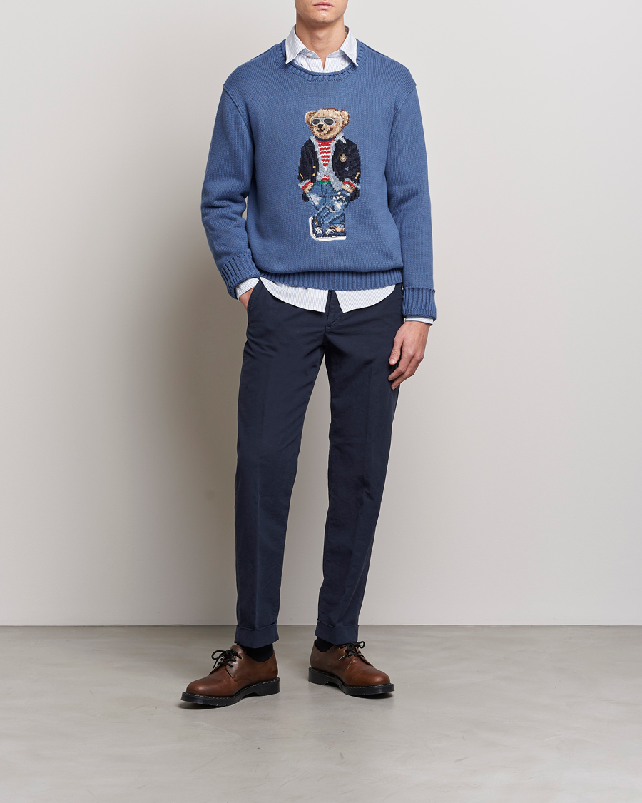 Uomini | Maglieria | Polo Ralph Lauren | Cotton Knitted Bear Sweater Blue Haven