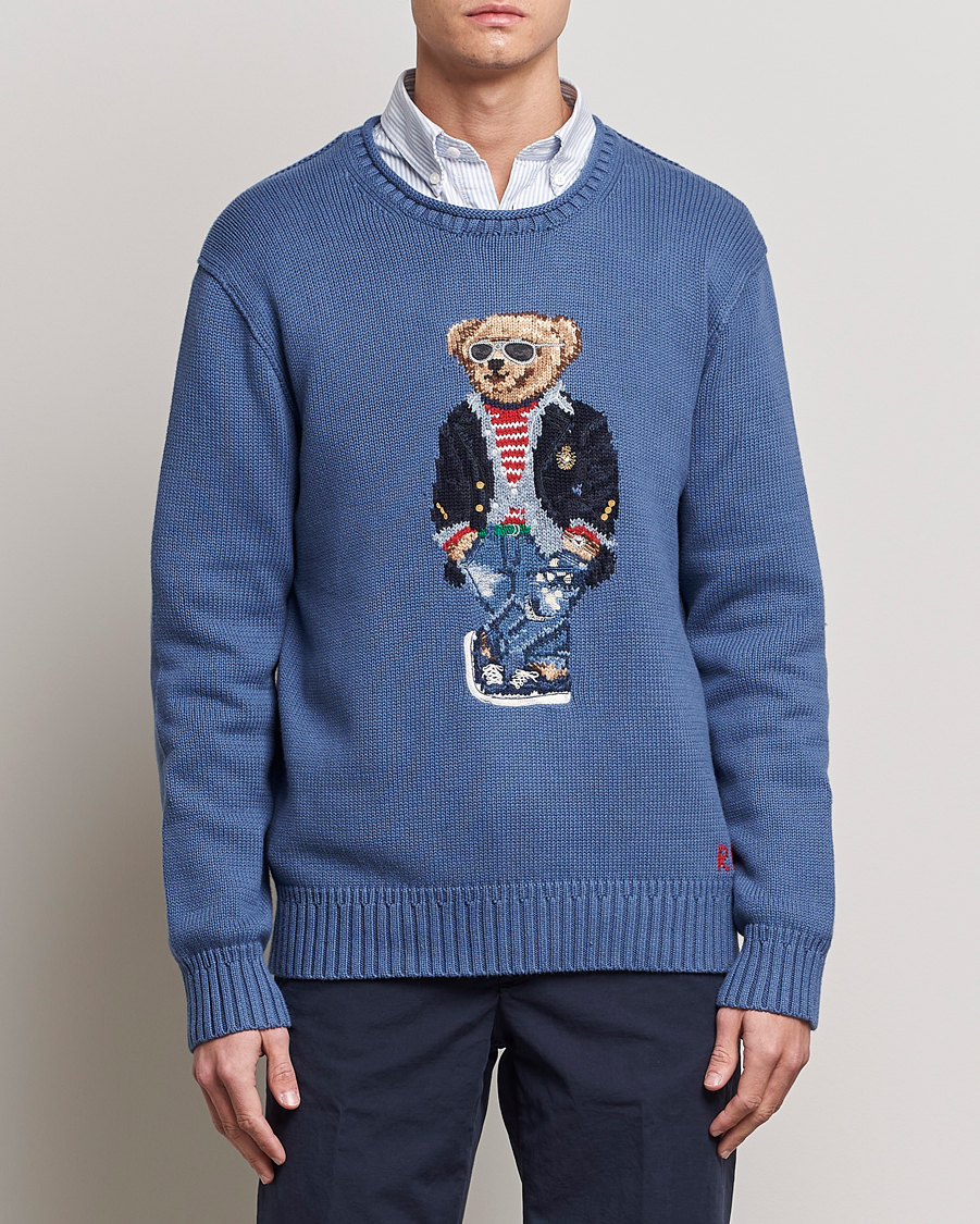 Uomini | Maglieria | Polo Ralph Lauren | Cotton Knitted Bear Sweater Blue Haven