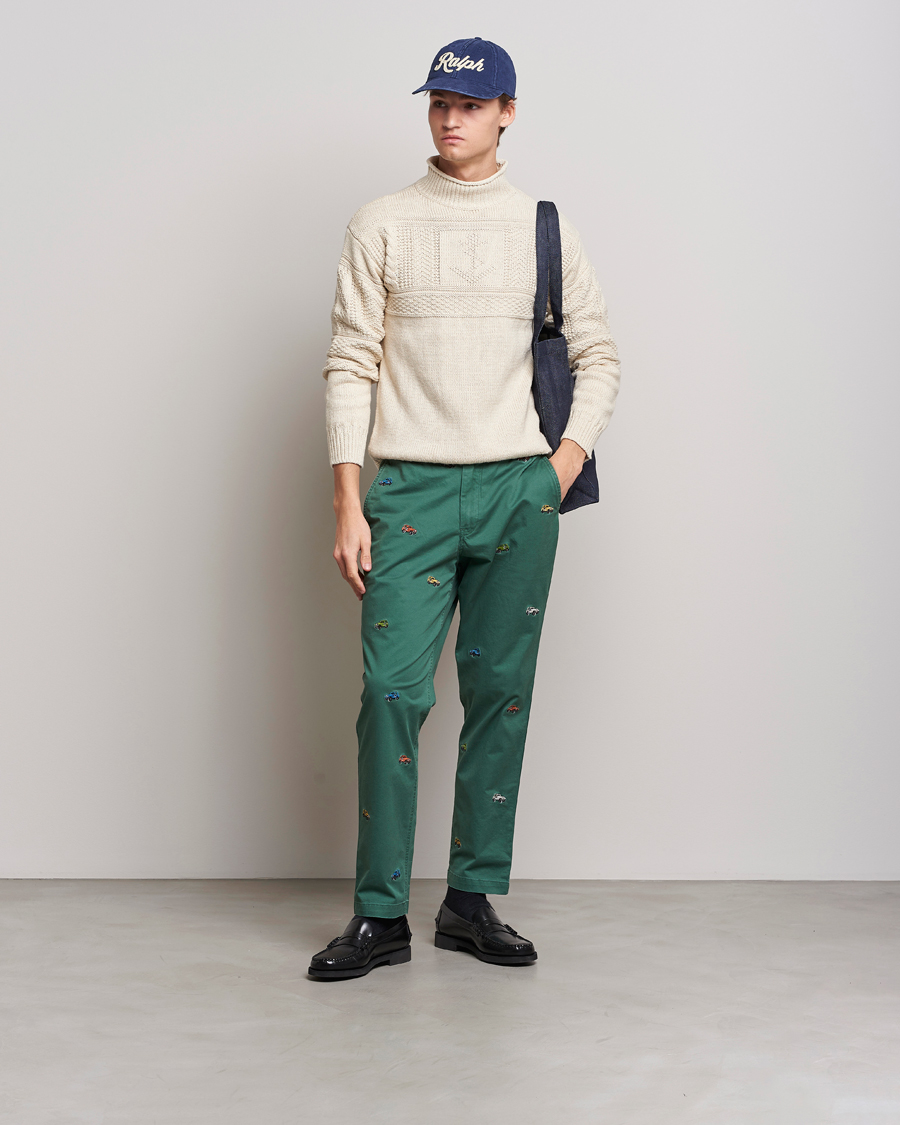 Uomini | Pantaloni | Polo Ralph Lauren | Prepster Twill Printed Jeeps Pants Washed Forest