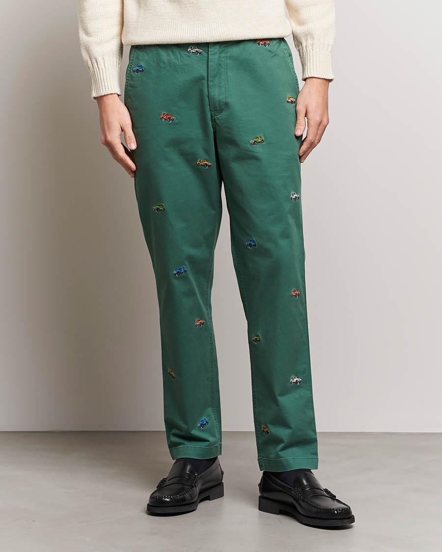 Uomini | Pantaloni | Polo Ralph Lauren | Prepster Twill Printed Jeeps Pants Washed Forest