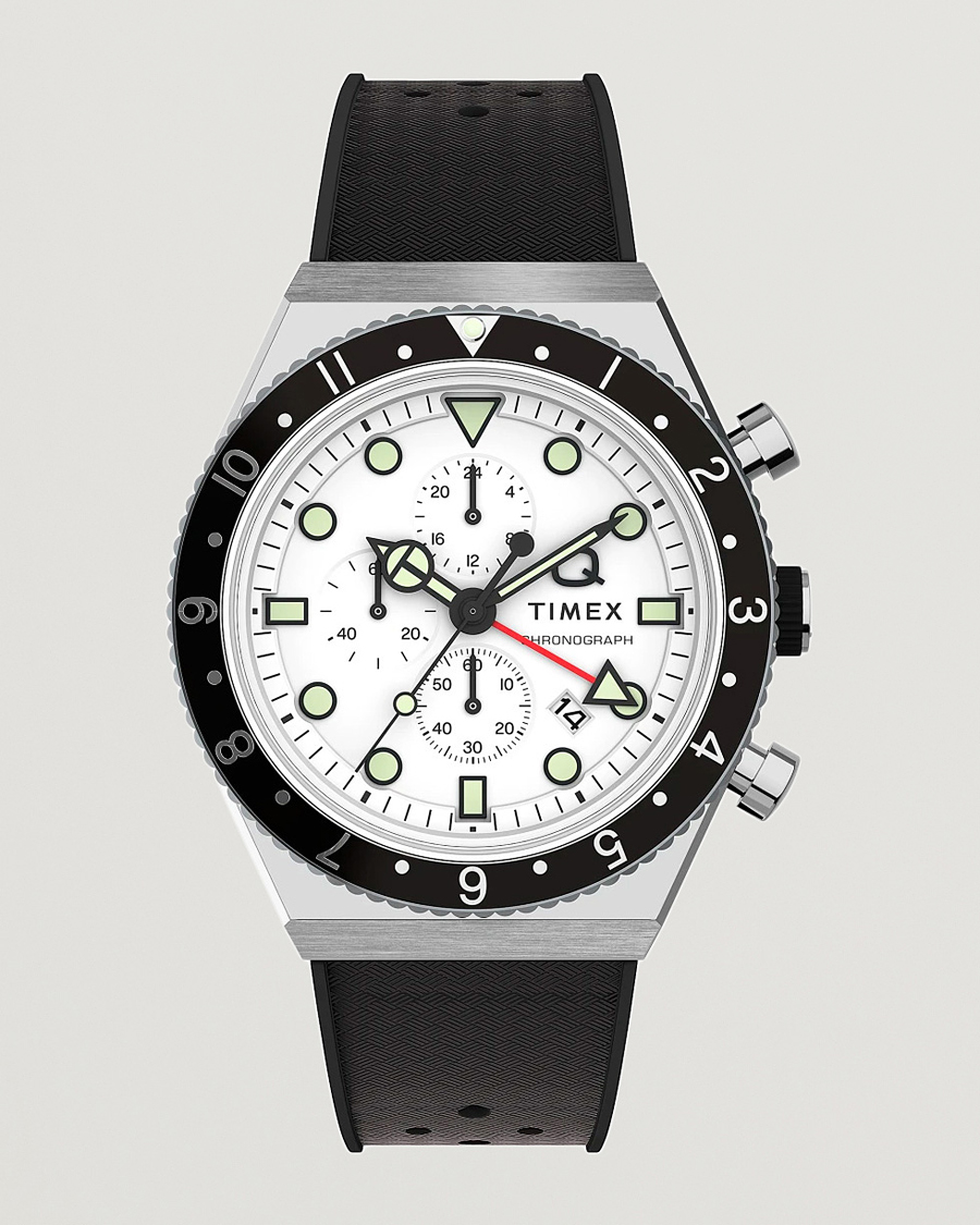 Uomini | Timex Time Zone Chronograph 40mm White Dial | Timex | Time Zone Chronograph 40mm White Dial