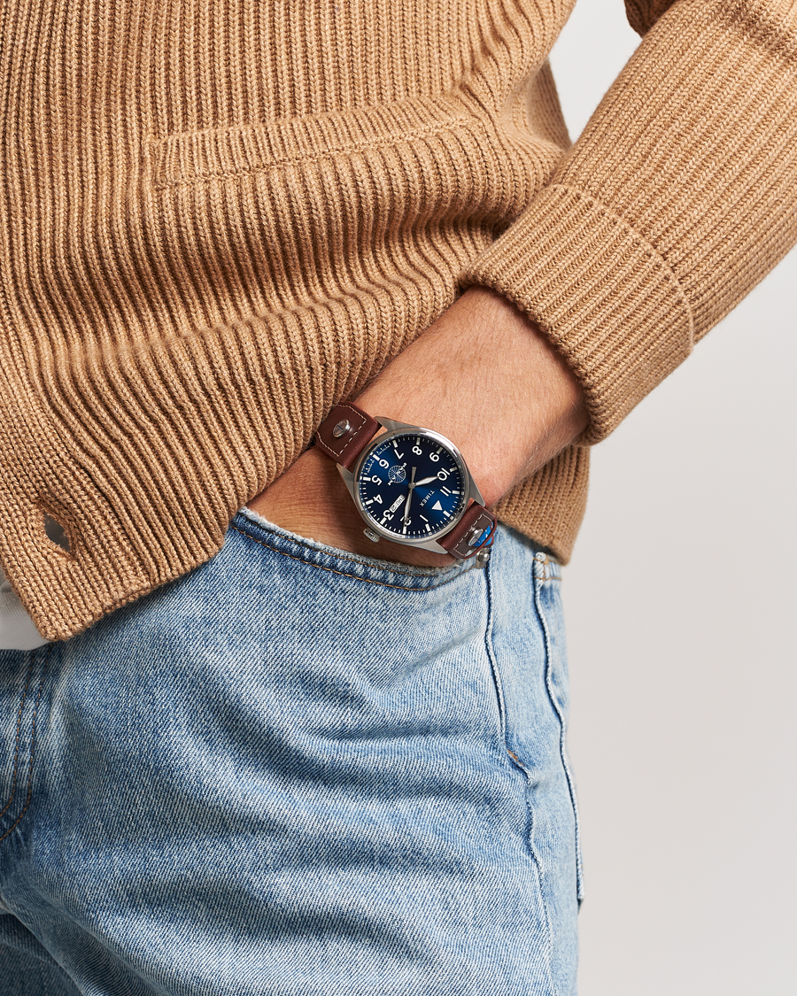 Uomini | Timex Pan Am Waterbury Chronograph 42mm Blue Dial | Timex | Pan Am Waterbury Chronograph 42mm Blue Dial