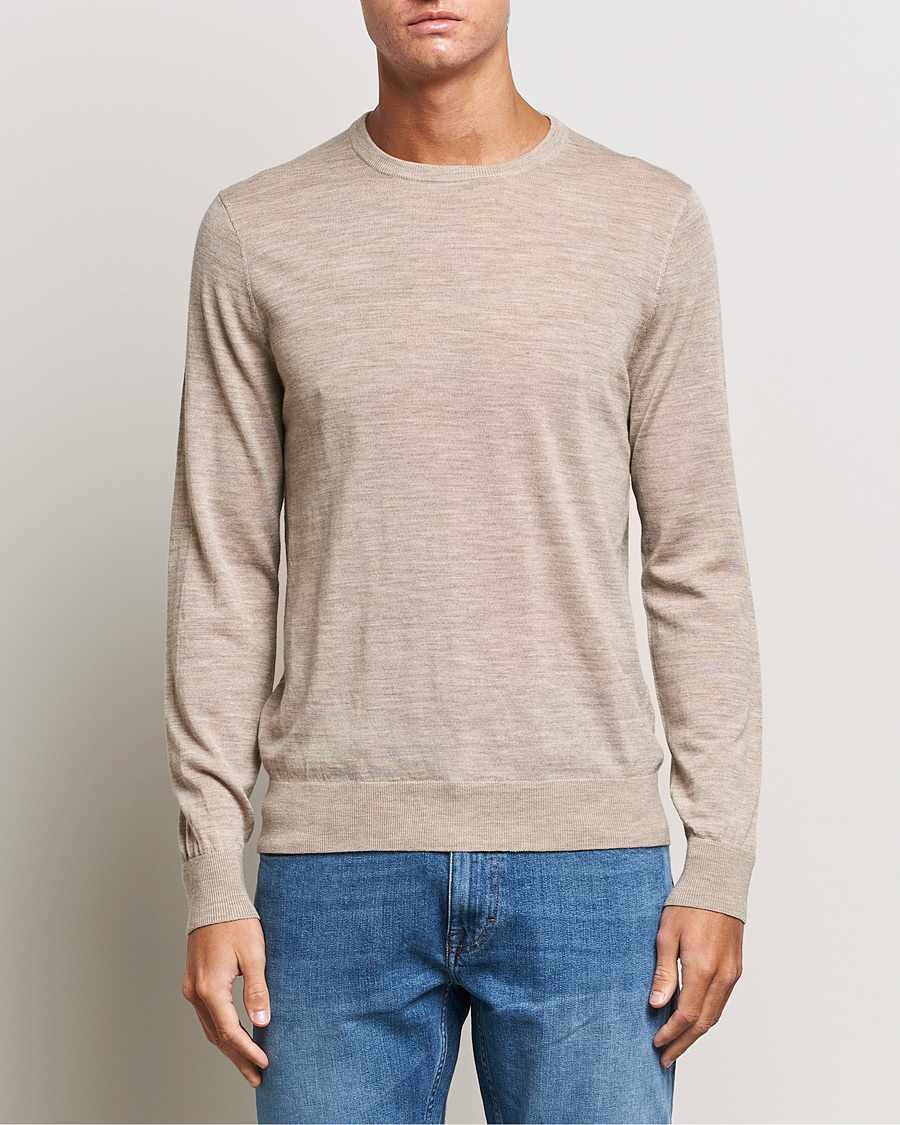 Uomini | Maglieria | Tiger of Sweden | Nichols Crew Neck Pullover Beige Melange