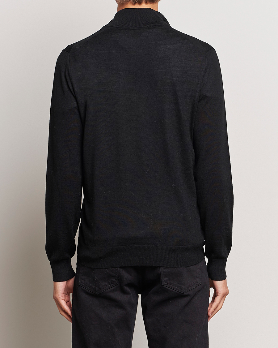 Uomini | Maglieria | Tiger of Sweden | Errol Merino Half Zip Black
