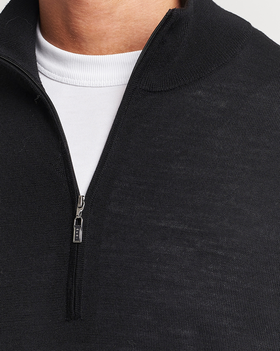 Uomini | Maglieria | Tiger of Sweden | Errol Merino Half Zip Black