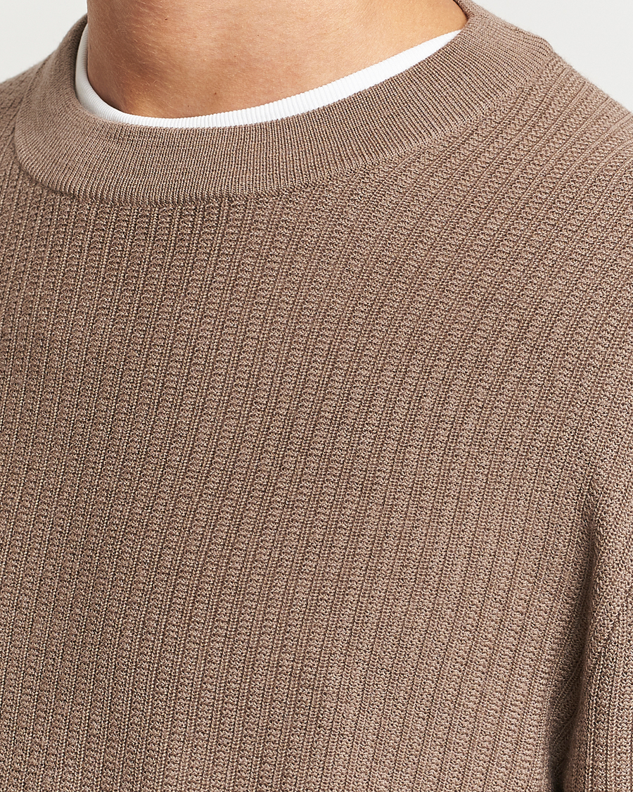 Uomini | Maglieria | Tiger of Sweden | Elssler Merino Pullover Olive Grey