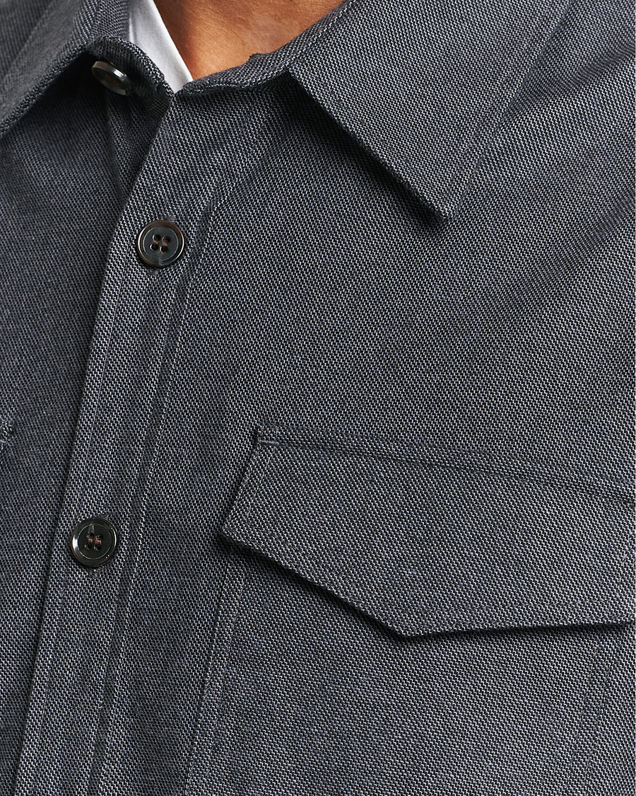 Uomini | Camicie | Tiger of Sweden | Arnou Cotton Pocket Shirt Grey