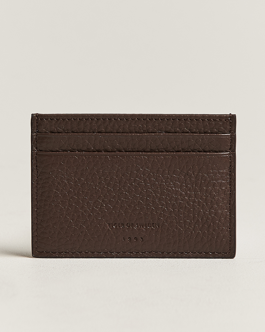 Uomini | Tiger of Sweden Wharf Leather Card Holder Brown | Tiger of Sweden | Wharf Leather Card Holder Brown