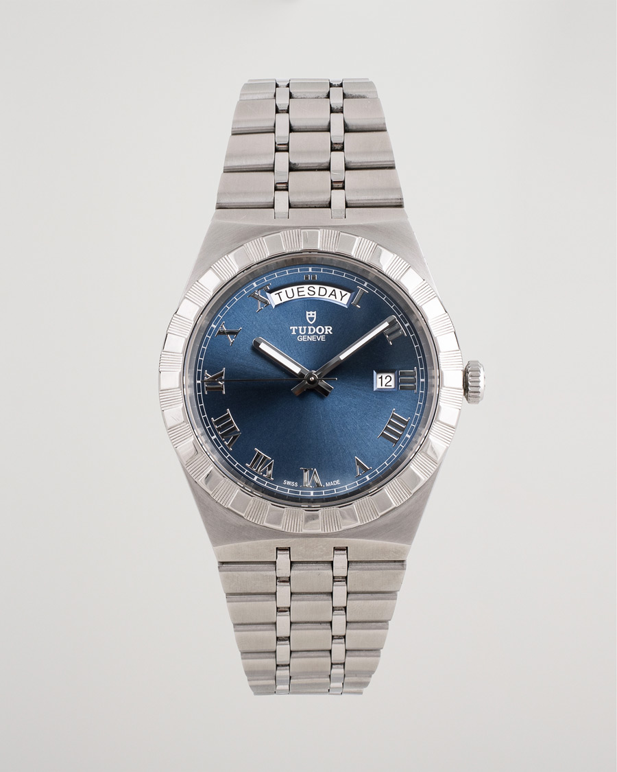 Uomini | Pre-Owned & Vintage Watches | Tudor Pre-Owned | Royal Date Day 28600-91060 Steel Blue