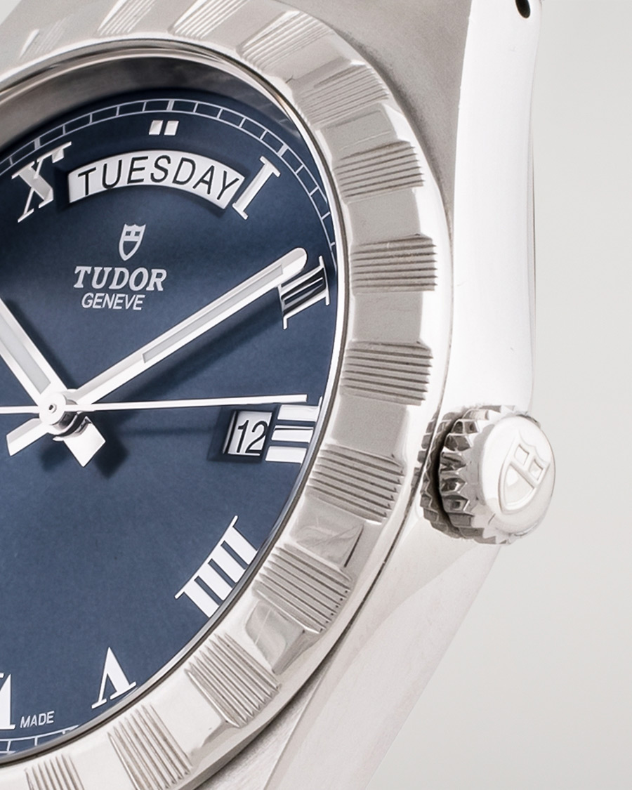 Uomini | Pre-Owned & Vintage Watches | Tudor Pre-Owned | Royal Date Day 28600-91060 Steel Blue