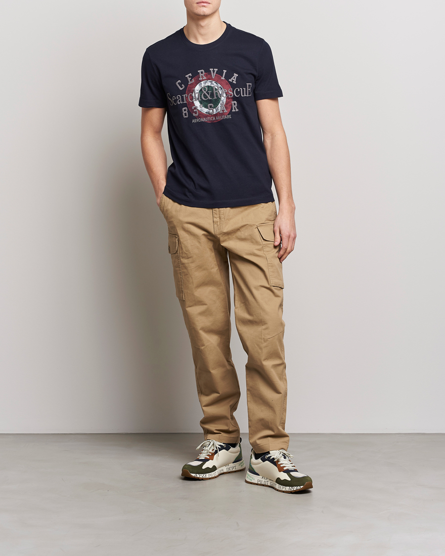 Uomini | T-shirt | Aeronautica Militare | Cotton T-Shirt Navy