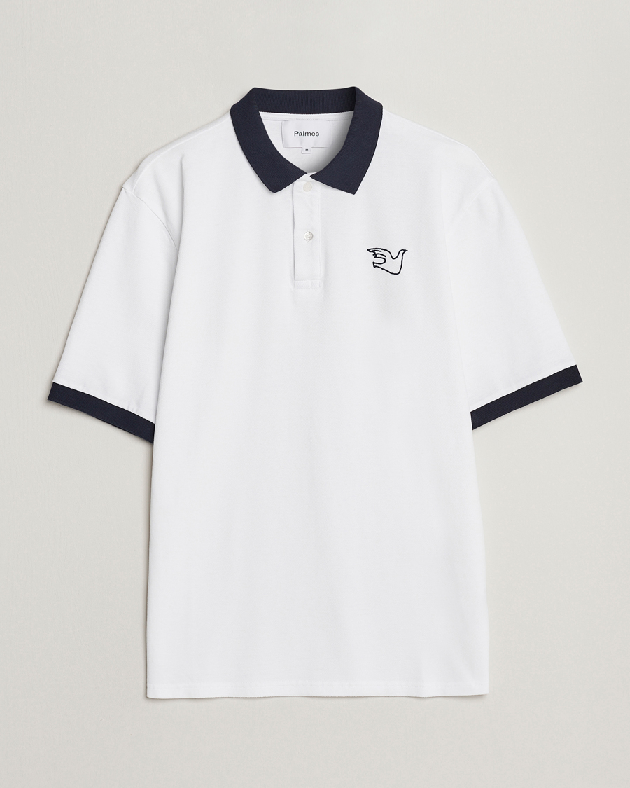 Uomini | Polo | Palmes | Arthur Short Sleeve Polo White