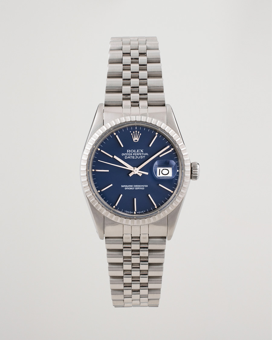 Uomini | Rolex Pre-Owned Datejust 16030 Oyster Perpetual Steel Blue | Rolex Pre-Owned | Datejust 16030 Oyster Perpetual Steel Blue