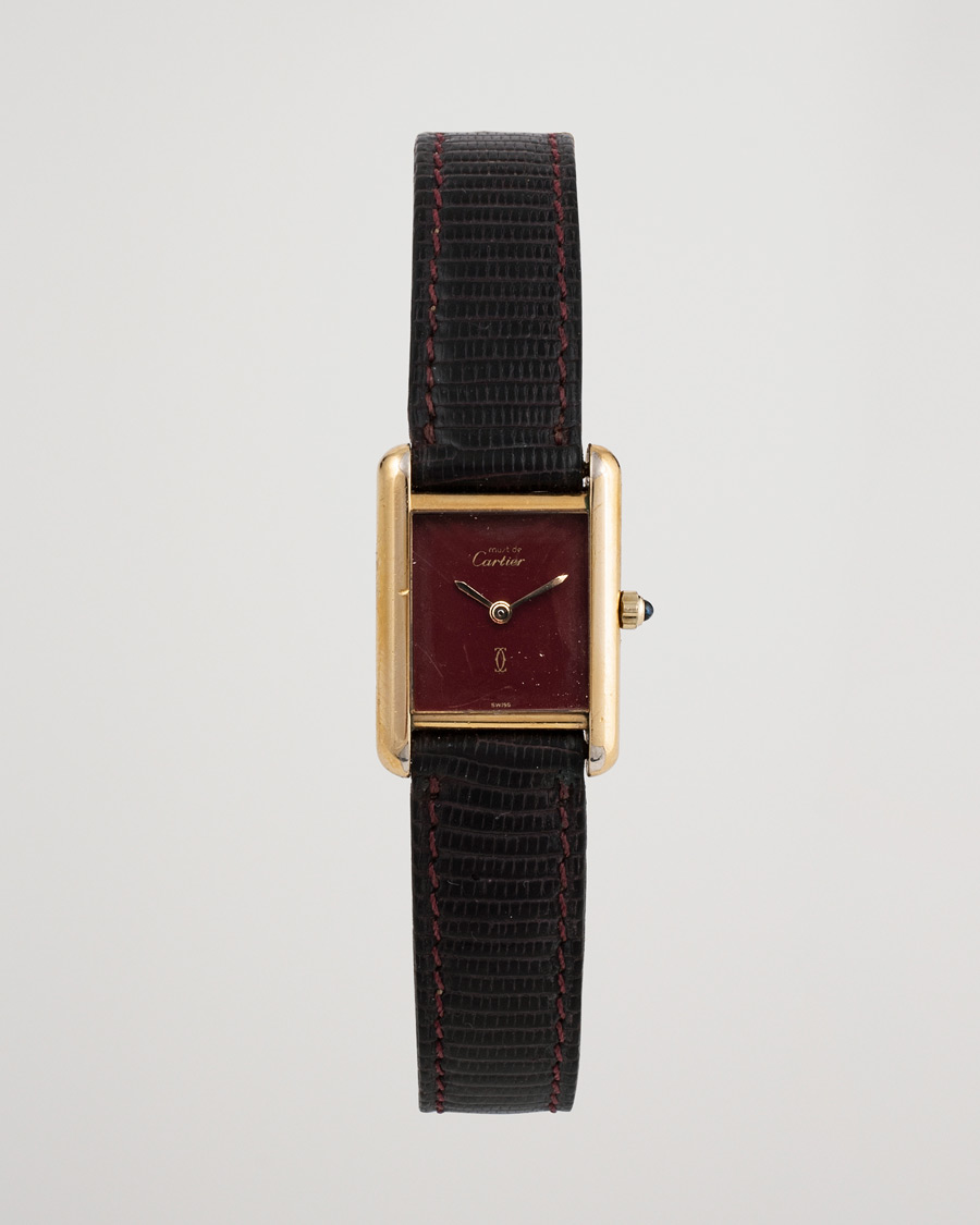 Uomini | Pre-Owned & Vintage Watches | Cartier Pre-Owned | Must de Cartier Tank Gold Brown