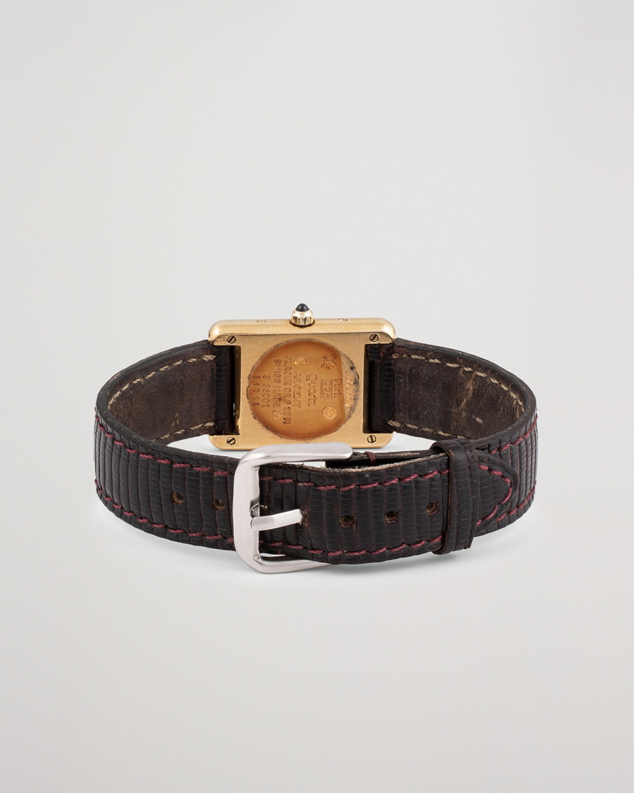 Uomini | Pre-Owned & Vintage Watches | Cartier Pre-Owned | Must de Cartier Tank Gold Brown