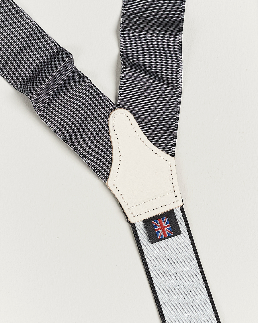 Uomini | Albert Thurston Moiré Braces 40mm Grey | Albert Thurston | Moiré Braces 40mm Grey