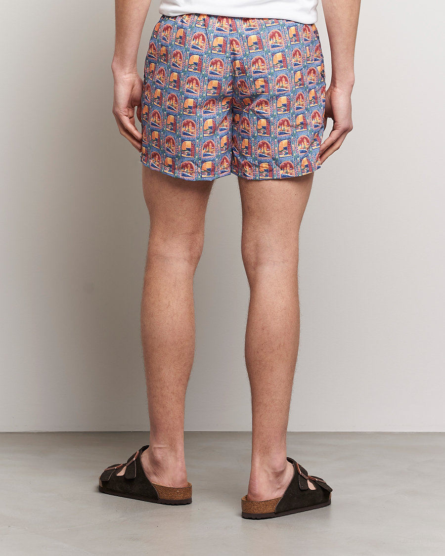 Uomini | Costumi da bagno | Ripa Ripa | Printed Swimshorts Orange/Light Blue