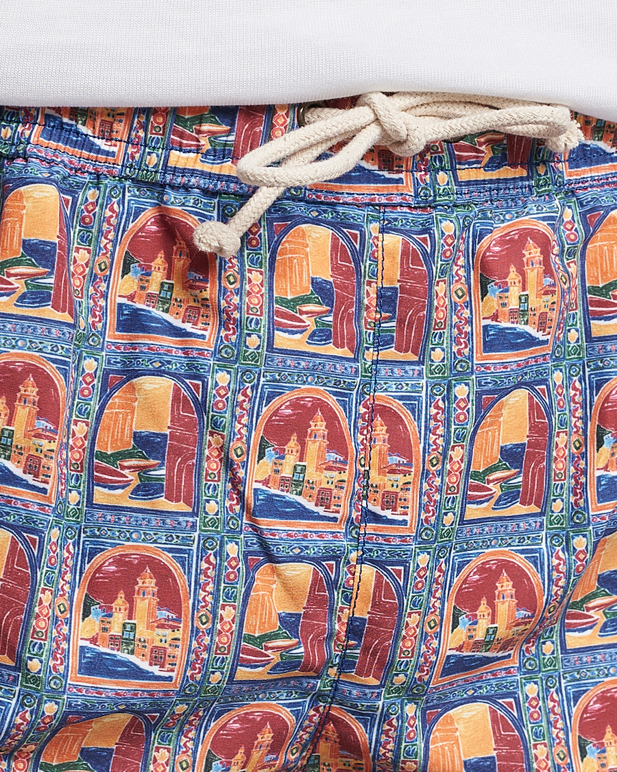 Uomini | Costumi da bagno | Ripa Ripa | Printed Swimshorts Orange/Light Blue